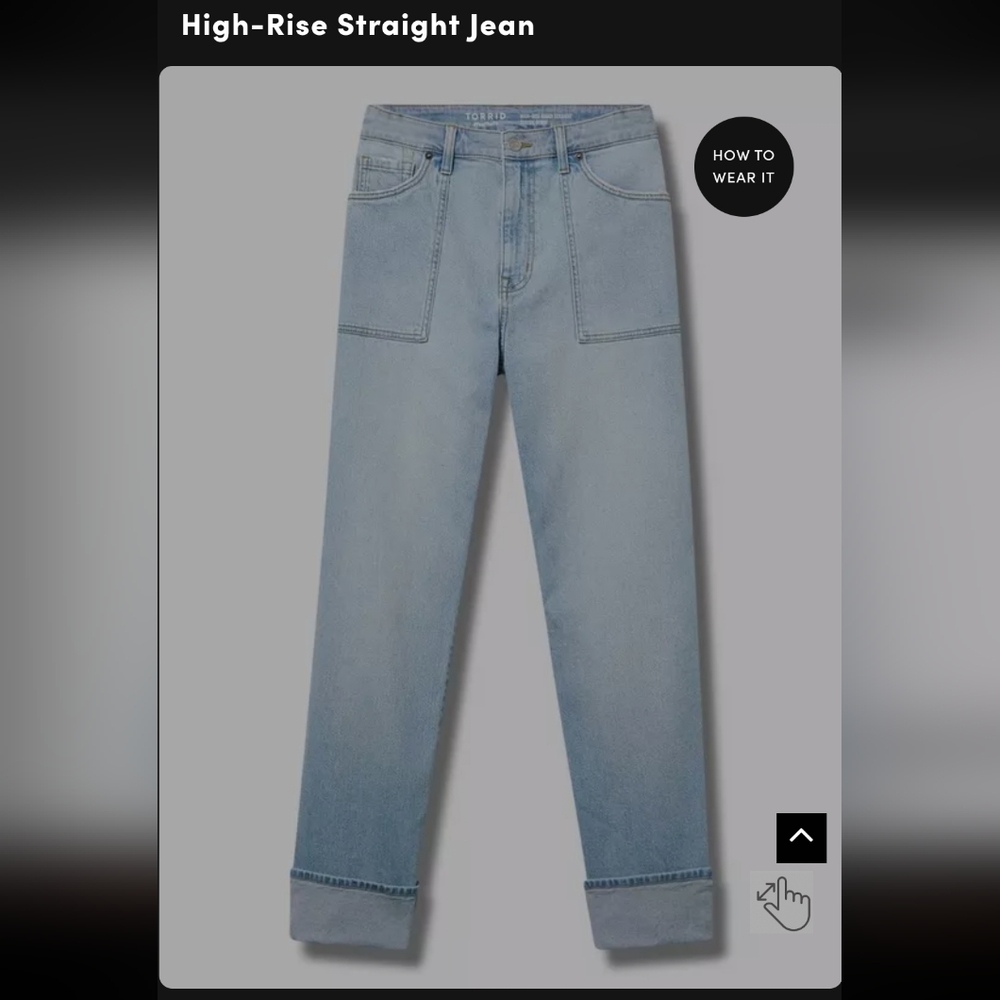 Torrid High rise straigt jean 18